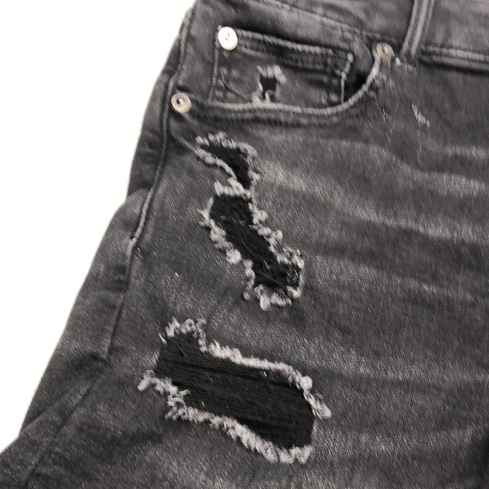BUTTONFLY AMERICAN EAGLE SUPER HI-RISE SHORTIE JEAN SHORTS 6/28 ⭐️ - Picture 7 of 11